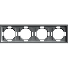 Рамка 4-местная Stekker Эмили PFR00-5004-09 антрацит soft touch 49939