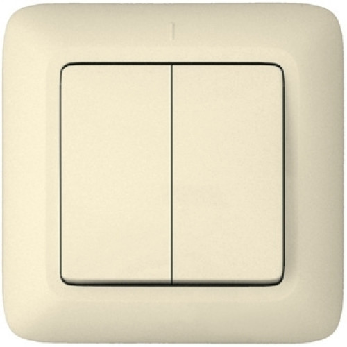 Выключатель 2-клавишный Schneider Electric Прима S56-043-B