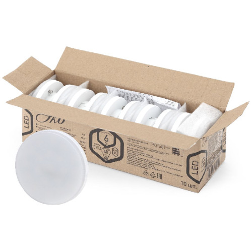 Лампа светодиодная Эра GX53 6W 2700K ECO LED GX-6W-827-GX53 (10-PACK) Б0036545
