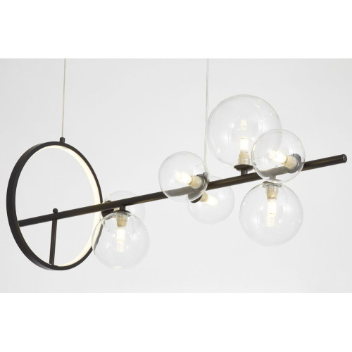 Подвесная люстра Lumina Deco LDP 7033-7 BK+CL