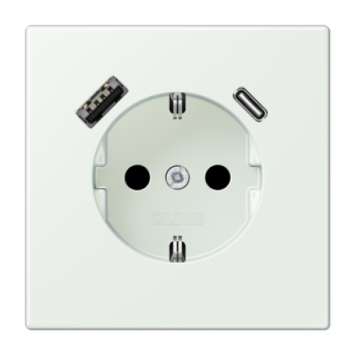 Розетка 2K+З USB Typ AC Jung LC1520-15CA210