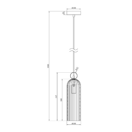 Подвесной светильник Maytoni Antic MOD302PL-01CG
