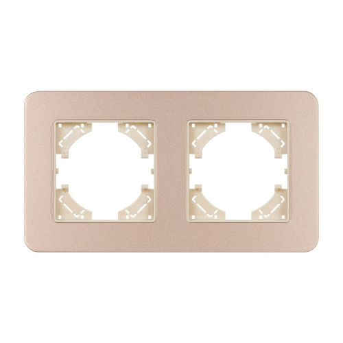Рамка на 2 поста алюминиевая Arlight FRM-AKIRY-SFAL-2-GD 049739