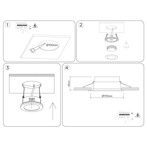 Встраиваемый светильник Ambrella Light Techno Spot IP Protect TN6653