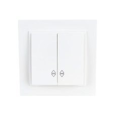 Выключатель двухклавишный проходной Mono Electric Despina 10А 250В слоновая кость 102-010023-111