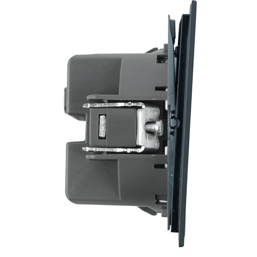 Переключатель 1-клавишный (механизм) Stekker Мия 250В 10A RSW10-3105-05 черный бархат 50447