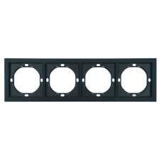 Рамка 4-местная Stekker Мия PFR00-3004-05 черный бархат 50464