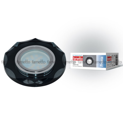 Встраиваемый светильник Fametto Peonia DLS-P105 GU5.3 CHROME/BLACK 09992