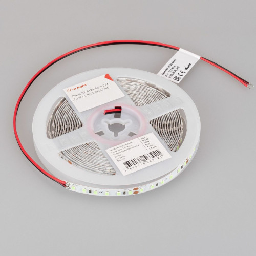 Светодиодная лента Arlight RT-A120-8mm 24V Tiffany (9.6 W/m, IP20, 2835, 5m) 043382
