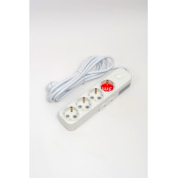 Удлинитель с/з 4вх с защитными шторками с включателем ELBI Myra 527-010203-422