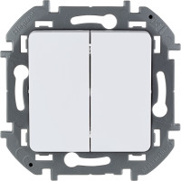 Выключатель двухклавишный Legrand Inspiria 673620