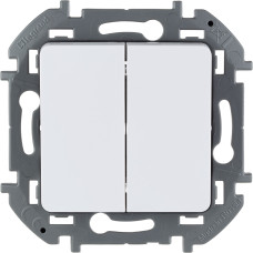 Выключатель двухклавишный Legrand Inspiria 673620