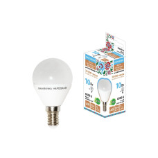 Лампа светодиодная TDM Electric Народная Е14 10W 6500K матовая SQ0340-1590
