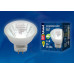 Лампа светодиодная (UL-00001702) Uniel GU4 3W 3000K прозрачная LED-MR11-3W/WW/GU4/220V GLZ21TR