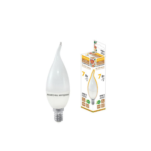 Лампа светодиодная TDM Electric Народная Е14 7W 4000K матовая SQ0340-0190