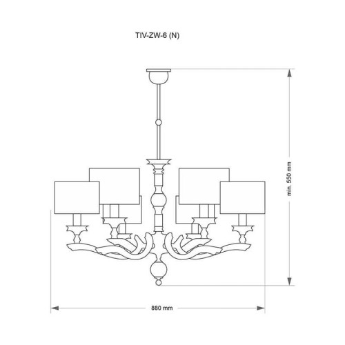 Подвесная люстра Kutek Mood Tivoli TIV-ZW-3 (N)