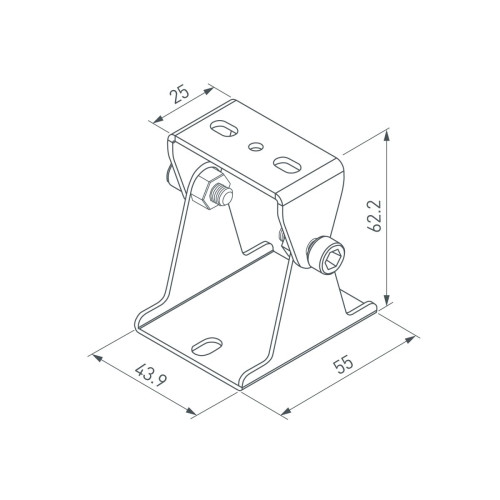 Комплект поворотных держателей для профиля Arlight SL-LINE поворотный (Металл) 059045 Комплект поворотных держателей для профиля Arlight SL-LINE поворотный (Металл) 059045
