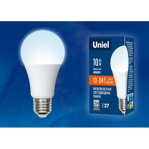 Лампа светодиодная (UL-00002376) Uniel E14 6W 4000K матовая LED-G45-6W/NW/E14/FR/MB PLM11WH