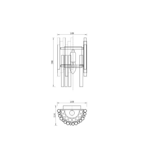 Настенный светильник Maytoni Coliseo MOD135WL-01BS