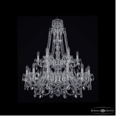 Подвесная люстра Bohemia Ivele Crystal 1411/12+6/300/XL-99/2d Ni