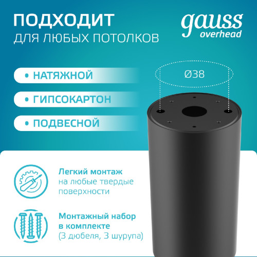 Накладной светильник Gauss Basic HD061