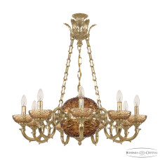 Подвесная люстра Bohemia Ivele Crystal Verona 72003P/9/210 G P Amber/M-1F Y8