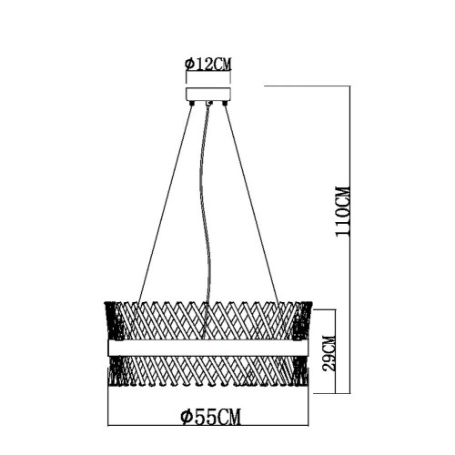 Подвесная люстра Arte Lamp Acapulco A1073LM-12PB