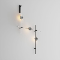 Готовая конструкция настенная прямая со светильниками Plato 3 шт. и блоком питания Maytoni Technical Flarity TFC-Flar-W01-B