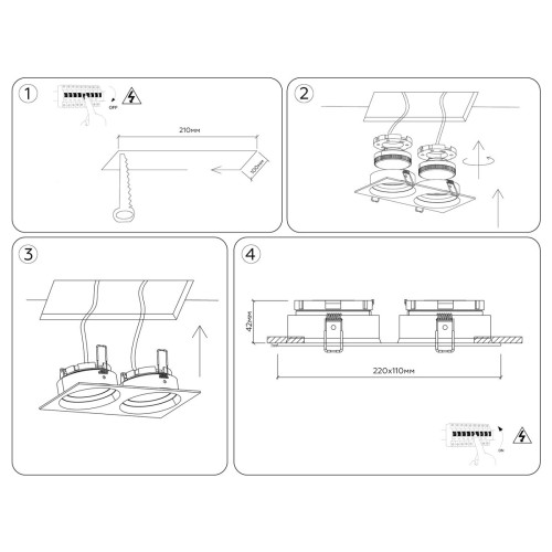 Встраиваемый светильник Ambrella Light Techno Spot Standard Tech TN52234