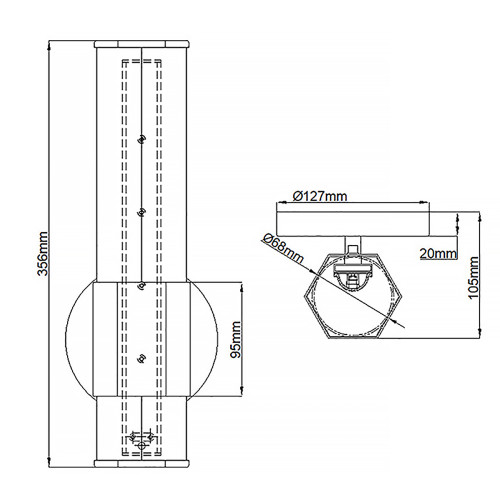 Бра Hinkley Facet QN-FACET-LED1-PC-BATH