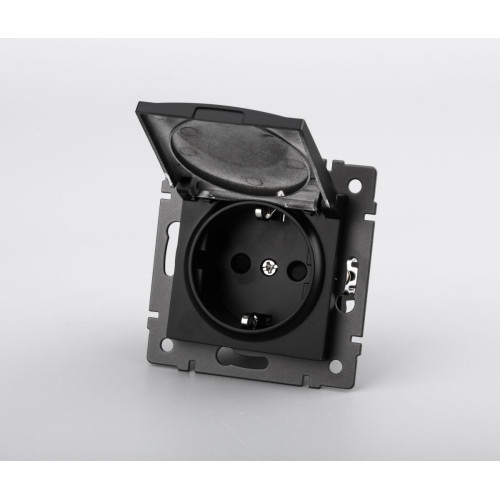 Механизм розетки влагозащищённый Arlight SCT-MCP-PL-BK-V (250V, 16A) 049835