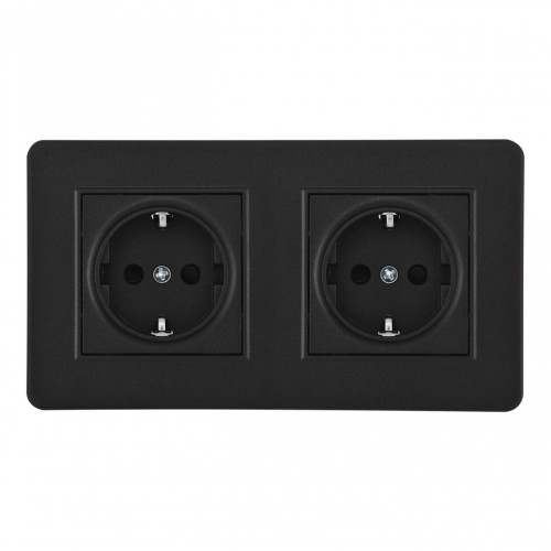 Розетка Arte Milano SET16-2-40-1x2 black