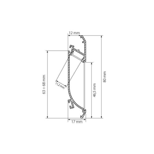 Профиль Arlight K-WALL-2000 ANOD 021716