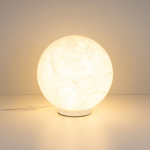 Настольная лампа Arlight SP-SILKA-TAB-R350-11W Warm2700 (WH, 330 deg, TOUCH-DIM) (IP20, Натуральный шелк) 056889