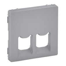 Лицевая панель Legrand Valena Life розетки телефонной RJ-11/Ethernet RJ-45 алюминий 755422
