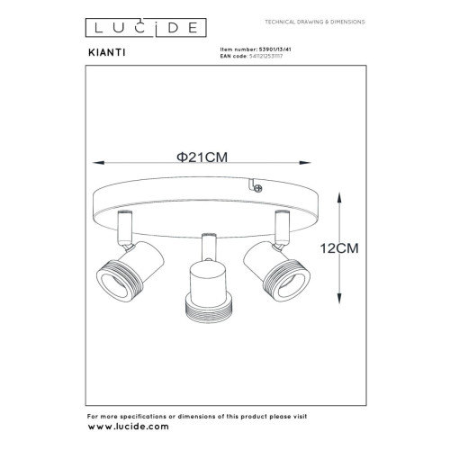 Спот Lucide Kianti 53901/13/41