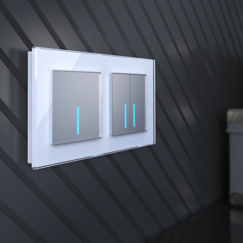 Сенсорный выключатель двухклавишный с подсветкой Werkel 4690389179563 W4520006 Сенсорный выключатель двухклавишный с подсветкой Werkel 4690389179563 W4520006