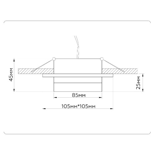 Встраиваемый светильник Ambrella Light GX53 Acrylic Tech Techno Spot TN52422