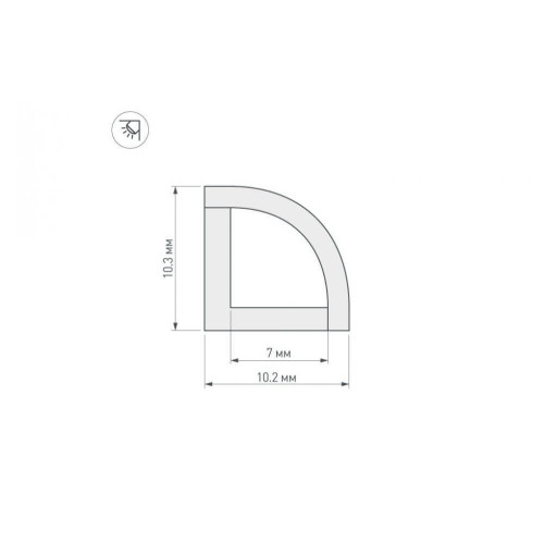 Профиль Arlight WPH-KANT-H10-2000 OPAL 023301