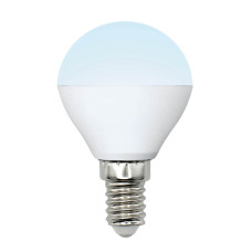 Лампа светодиодная (UL-00002376) Uniel E14 6W 4000K матовая LED-G45-6W/NW/E14/FR/MB PLM11WH