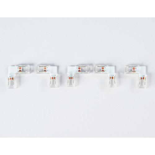 Соединитель угловой L для светодиодной ленты COB 8mm 12/24V (2 конт.) GS6851 (5шт) Ambrella Light Illumination GS6851