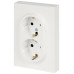 Розетка Эра Arktik 16-2105-08 двойная с заземлением 2X2P+E Schuko со шторками 16А-250В белый матовый Б0070461