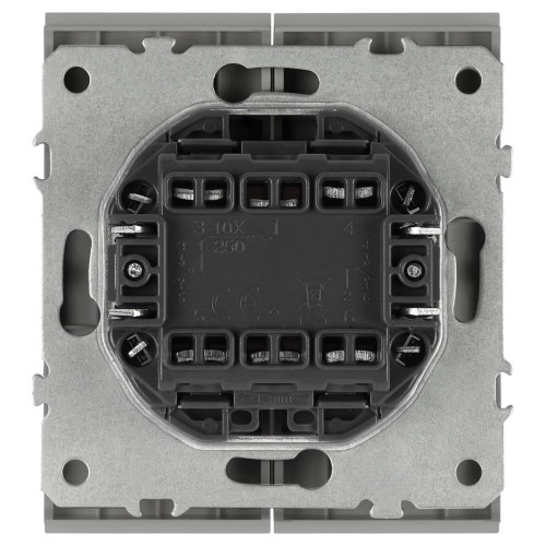 Переключатель Эра Arktik 16-1106-03 двойной 10АХ-250В алюминий Б0070366
