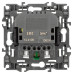 Розетка со шторами и 2 USB Эра 12-4109-16 Б0065729