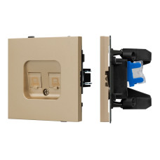 Механизм компьютерной розетки двойной SCT-TENDO-MPC2-SFPL-GD (RJ-45, CAT6) 054596 Механизм компьютерной розетки двойной SCT-TENDO-MPC2-SFPL-GD (RJ-45, CAT6) 054596