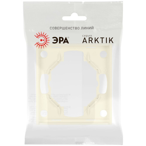 Рамка для розеток и выключателей Эра Arktik 16-5001-02 на 1 пост слоновая кость Б0070545
