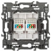 Розетка компьютерная двойная RJ45 Эра 12-3108-01М Б0065686