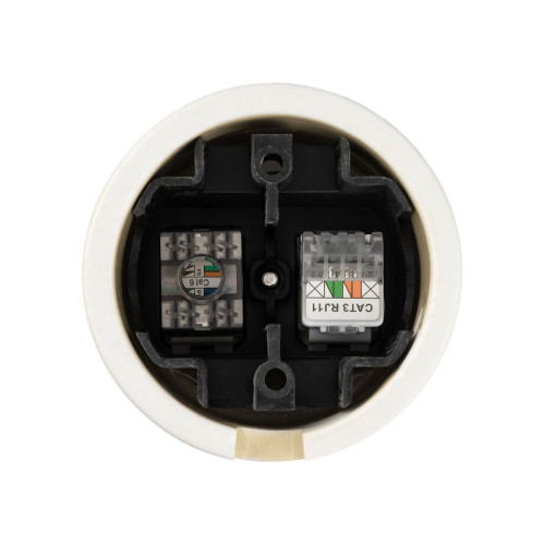 Розетка телефонная RJ11 + компьютерная RJ45 сл. кость Болонь TDM Electric SQ1820-0352