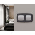 Комплект механизма 2-клавишного перекрестного выключателя Ambrella Volt 10A-250V OMEGA MO503030 Сталь матовый QUANT (OP5030, VM125)