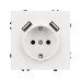 Механизм розетки с USB зарядкой Arlight SCT-NOBE-MUAA-SFPL-WH (230V, 16A) 054288
